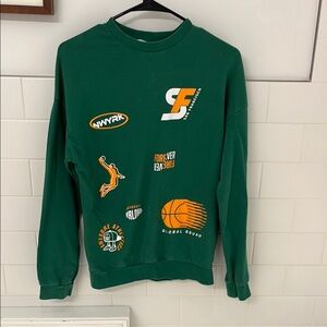 H&M Boys Green Graphic Sweater